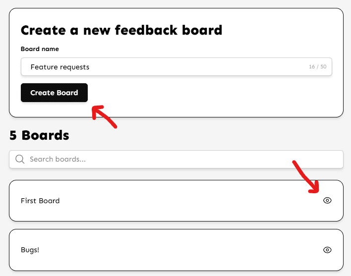 Board Edit Modal - General Settings tab