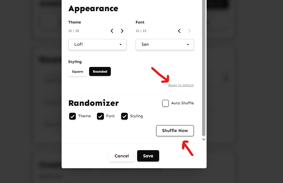 Appearance Settings